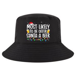 Most Likely To Offer Santa A Beer Funny Drinking Christmas Cool Comfort Performance Bucket Hat