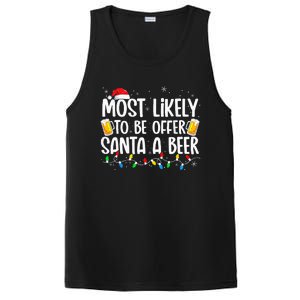 Most Likely To Offer Santa A Beer Funny Drinking Christmas PosiCharge Competitor Tank