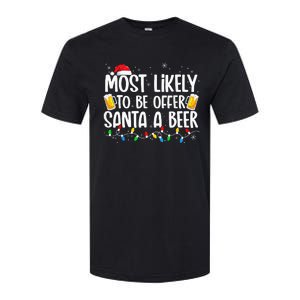 Most Likely To Offer Santa A Beer Funny Drinking Christmas Softstyle CVC T-Shirt