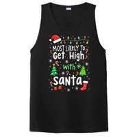 Most Likely To Get High With Santa Christmas Xmas Humor PosiCharge Competitor Tank