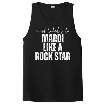 Most Likely To Mardi Like A Rock Star Mardi Gras Party PosiCharge Competitor Tank