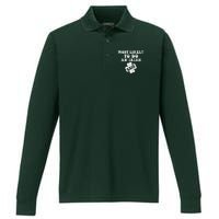 Most Likely To Do An Irish Exit Funny St Patricks Day Performance Long Sleeve Polo