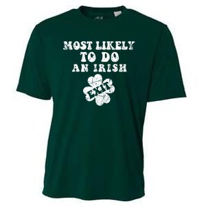 Most Likely To Do An Irish Exit Funny St Patricks Day Cooling Performance Crew T-Shirt