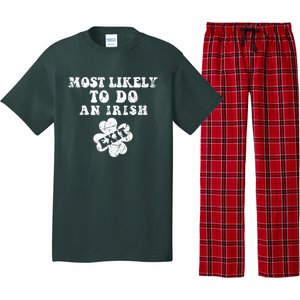 Most Likely To Do An Irish Exit Funny St Patricks Day Pajama Set