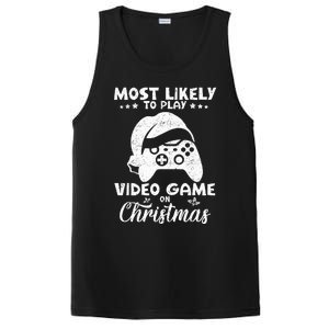 Most Likely To Play Video Games On Christmas Funny Gamer  PosiCharge Competitor Tank