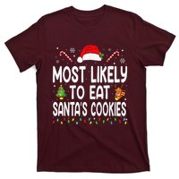 Most Likely To Eat Santas Cookies Christmas Family Pajamas T-Shirt