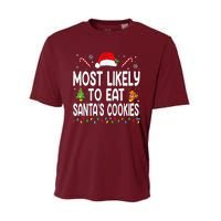 Most Likely To Eat Santas Cookies Christmas Family Pajamas Performance Sprint T-Shirt