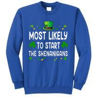 Most Likely To Start The Shenanigans Funny St Patricks Day Sweatshirt