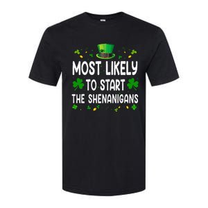 Most Likely To Start The Shenanigans Funny St Patricks Day Softstyle CVC T-Shirt