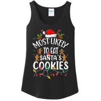 Most Likely To Eat SantaS Cookies Christmas Family Matching Ladies Essential Tank