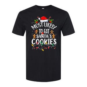 Most Likely To Eat SantaS Cookies Christmas Family Matching Softstyle CVC T-Shirt