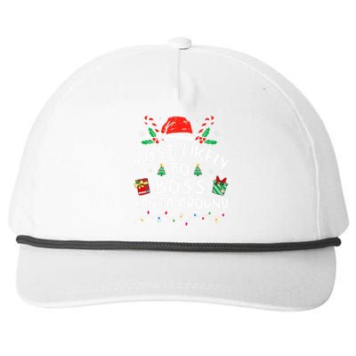 Most Likely To Boss Santa Around Family Matching Christmas  Snapback Five-Panel Rope Hat