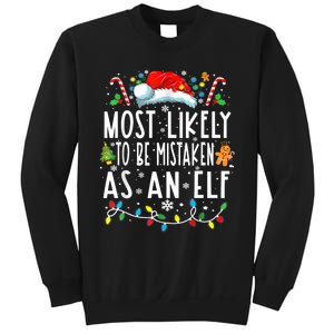 Most Likely To Be Mistaken As An Elf Christmas Family Sweatshirt