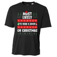 Most Likely To Read A Book On Christmas Matching Family  Cooling Performance Crew T-Shirt