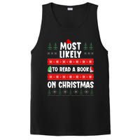 Most Likely To Read A Book On Christmas Matching Family  PosiCharge Competitor Tank