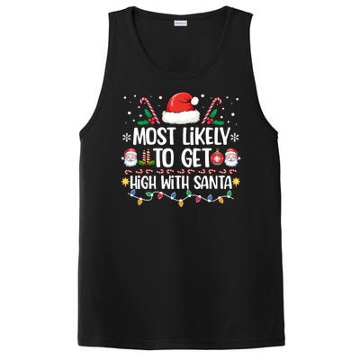 Most Likely To Get High With Santa Family Christmas Pajama PosiCharge Competitor Tank