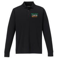 Most Likely To Do An Irish Exit Funny Saying Vintage Performance Long Sleeve Polo