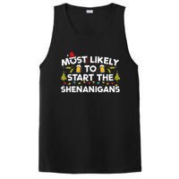 Most Likely To Start The Shenanigans Funny Family Christmas PosiCharge Competitor Tank