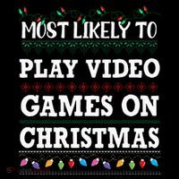 Most Likely to play video games Ugly Christmas Sweater  7-Panel Snapback Hat