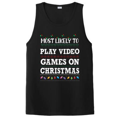 Most Likely to play video games Ugly Christmas Sweater  PosiCharge Competitor Tank