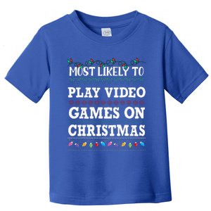 Most Likely to play video games Ugly Christmas Sweater  Toddler T-Shirt