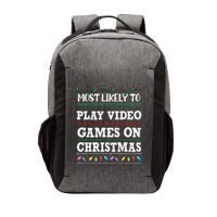 Most Likely to play video games Ugly Christmas Sweater  Vector Backpack