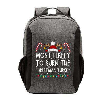 Most Likely To Burn The Christmas Turkey Funny Chef Cooking Vector Backpack