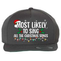 Most Likely To Sing All The Christmas Songs Family Matching Wool Snapback Cap