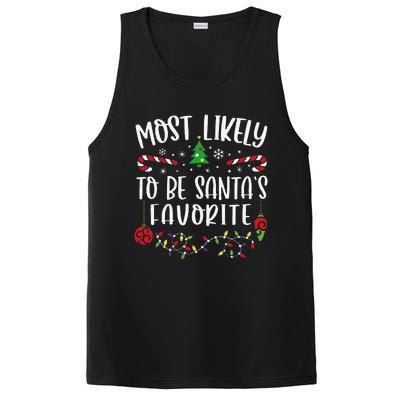 Most Likely To Be SantaS Favorite Funny Christmas Family Matching Cute Christ PosiCharge Competitor Tank