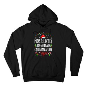 Most Likely To Spread Christmas Joy Family Matching Pajamas Hoodie