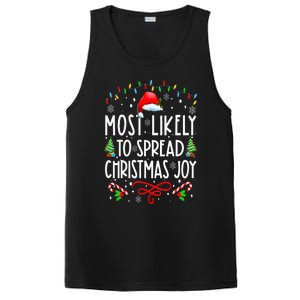 Most Likely To Spread Christmas Joy Family Matching Pajamas PosiCharge Competitor Tank