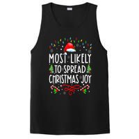 Most Likely To Spread Christmas Joy Family Matching Pajamas PosiCharge Competitor Tank