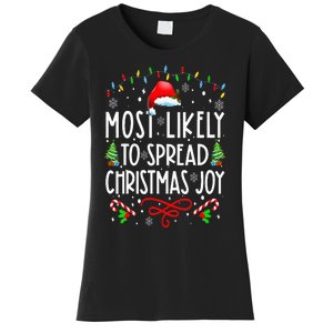 Most Likely To Spread Christmas Joy Family Matching Pajamas Women's T-Shirt