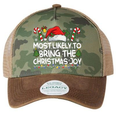 Most Likely To Bring The Christmas Joy Matching Christmas Legacy Tie Dye Trucker Hat