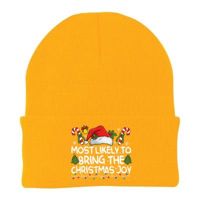 Most Likely To Bring The Christmas Joy Matching Christmas Knit Cap Winter Beanie