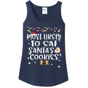 Most Likely To Eat Santas Cookie Christmas Family Matching Ladies Essential Tank