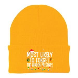 Most Likely To Forget The Hidden Presents Family Christmas Knit Cap Winter Beanie