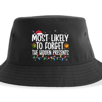 Most Likely To Forget The Hidden Presents Family Christmas Sustainable Bucket Hat
