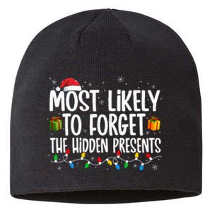 Most Likely To Forget The Hidden Presents Family Christmas Sustainable Beanie