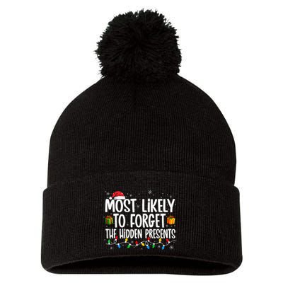 Most Likely To Forget The Hidden Presents Family Christmas Pom Pom 12in Knit Beanie