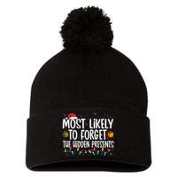 Most Likely To Forget The Hidden Presents Family Christmas Pom Pom 12in Knit Beanie