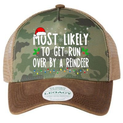 Most Likely To Get Run Over By A Reindeer Matching Christmas Legacy Tie Dye Trucker Hat