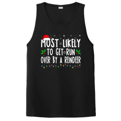 Most Likely To Get Run Over By A Reindeer Matching Christmas PosiCharge Competitor Tank