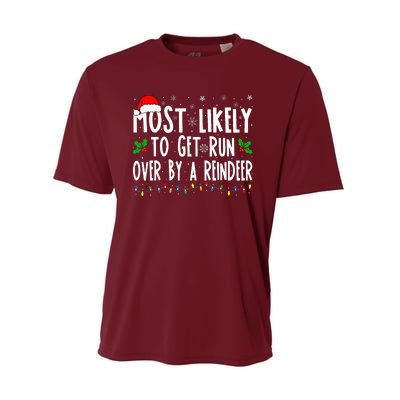 Most Likely To Get Run Over By A Reindeer Matching Christmas Performance Sprint T-Shirt