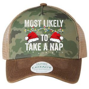 Most Likely To Take A Nap Matching Christmas For Family Legacy Tie Dye Trucker Hat