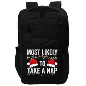 Most Likely To Take A Nap Matching Christmas For Family Impact Tech Backpack