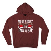 Most Likely To Take A Nap Matching Christmas For Family Hoodie