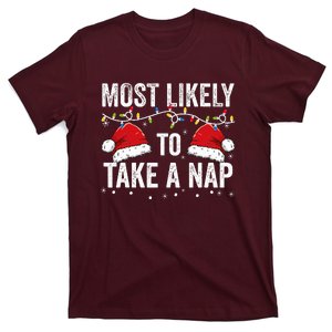 Most Likely To Take A Nap Matching Christmas For Family T-Shirt