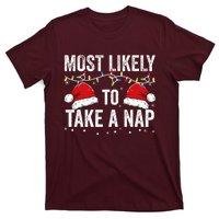 Most Likely To Take A Nap Matching Christmas For Family T-Shirt