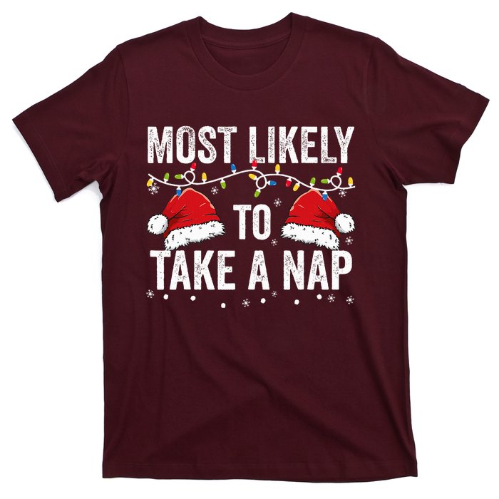 Most Likely To Take A Nap Matching Christmas For Family T-Shirt